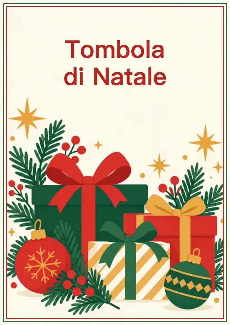 Copertina del pacchetto di cartelle natalizie con parole: Bingo di Natale: pacchetto di cartelle con parole