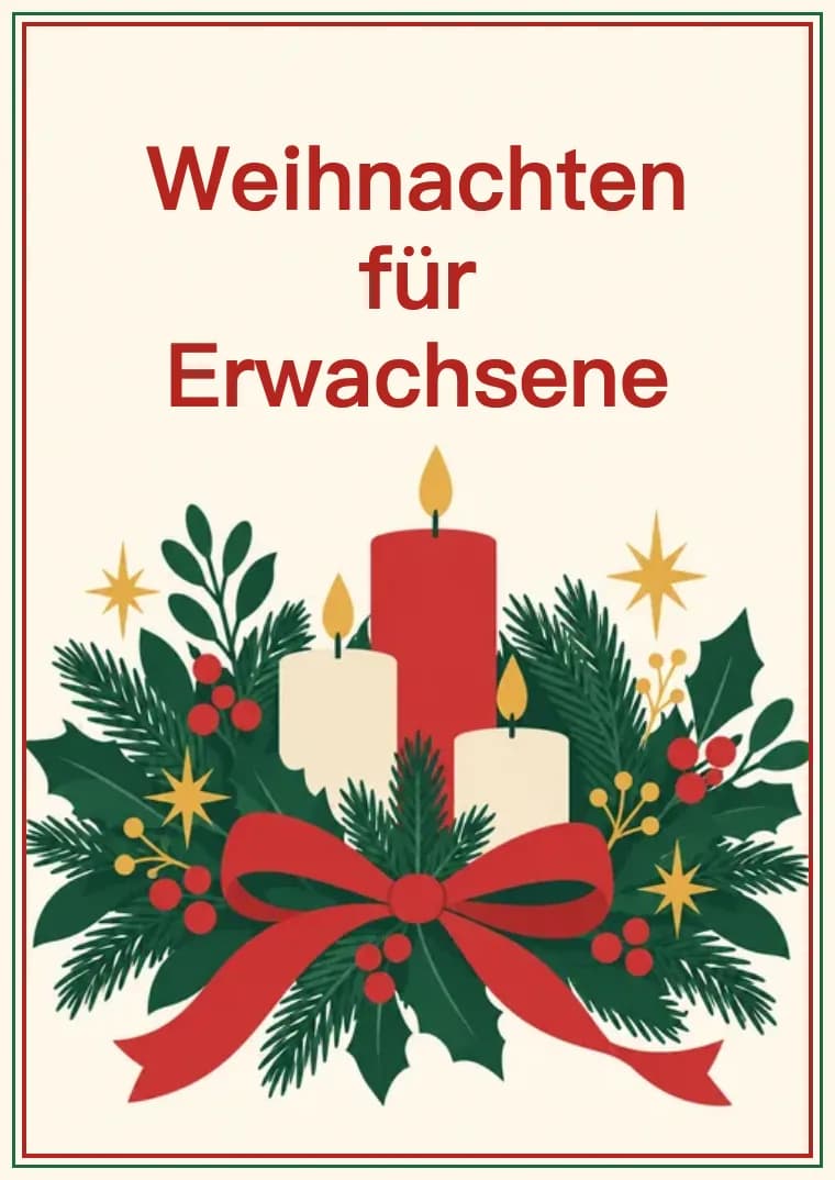 Weihnachtliches Kreuzworträtsel zum Ausdrucken: Weihnachten für Erwachsene
