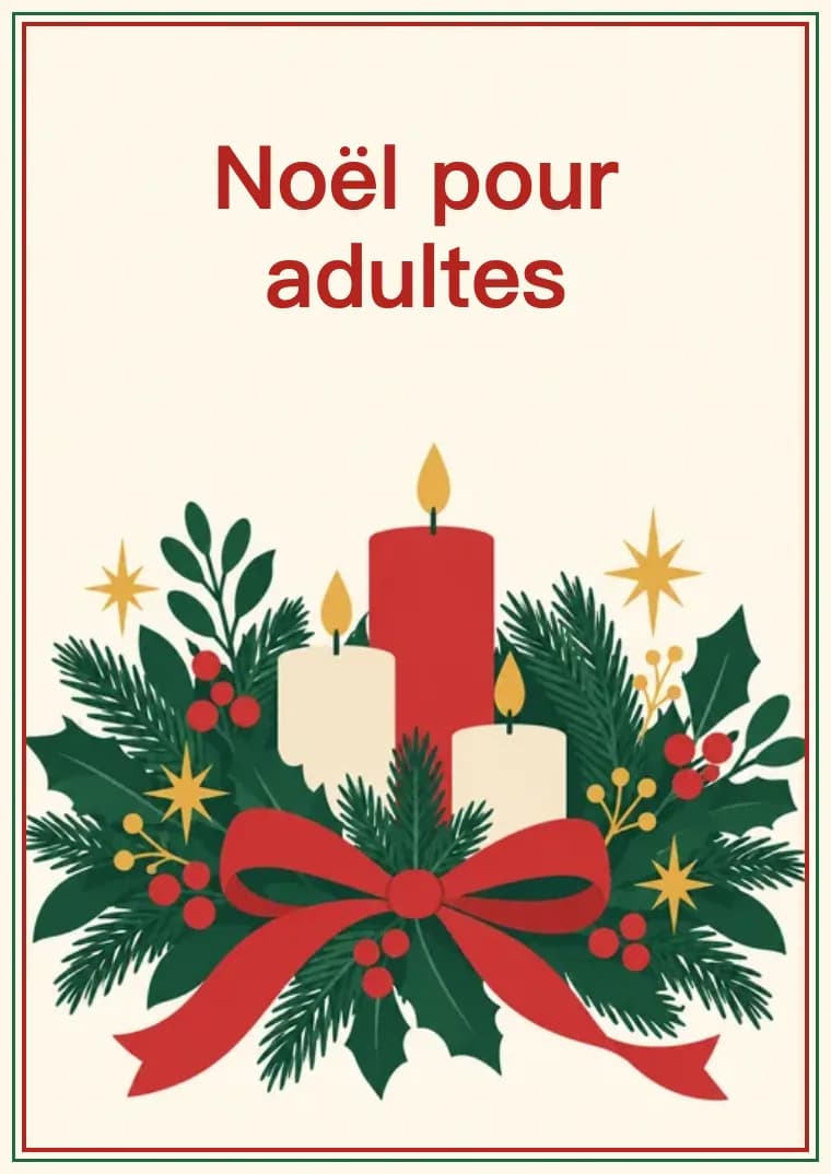 Grille de mots croisés sur Noël à imprimer : Noël pour adultes