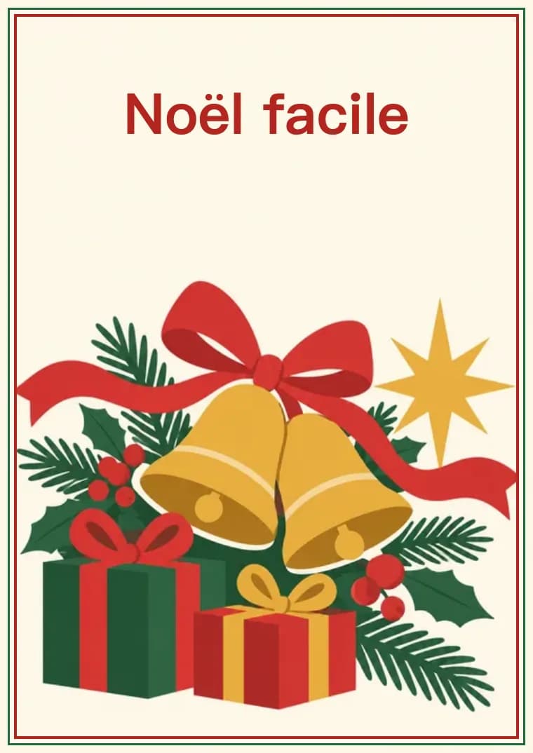 Grille de mots croisés sur Noël à imprimer : Noël facile