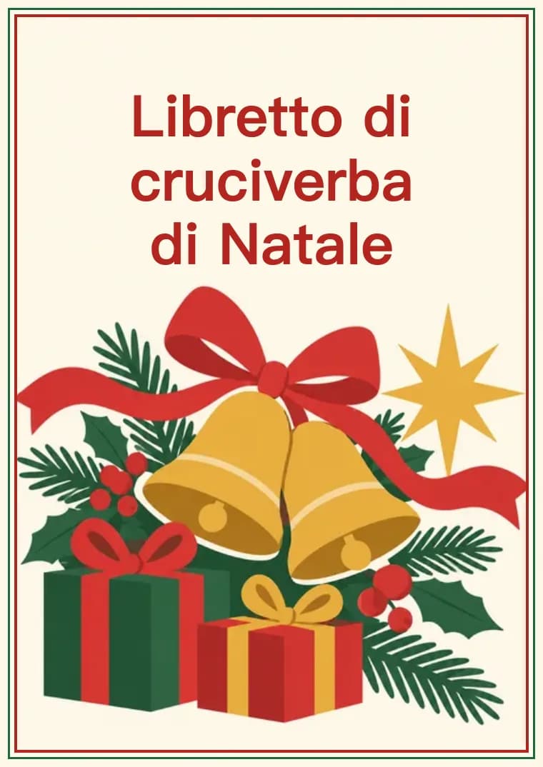 Copertina del libretto di cruciverba natalizi da stampare