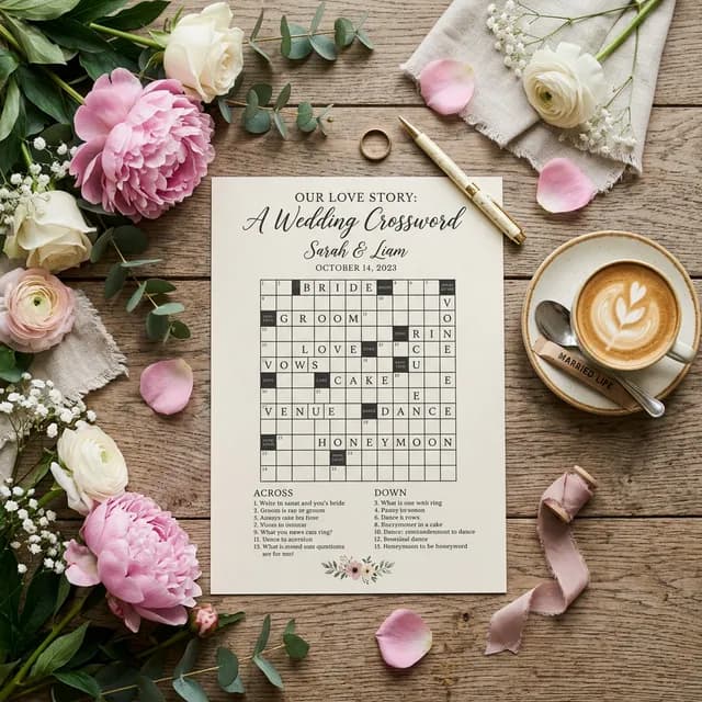 50+ Wedding Crossword Ideas: Funny, Romantic & Unique