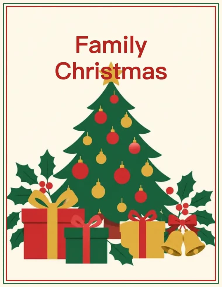 Printable holiday word puzzle: Family Christmas