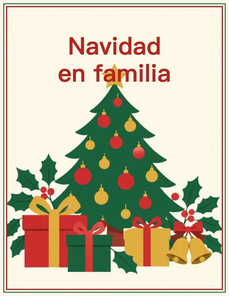 Sopa de letras de Navidad en familia para imprimir