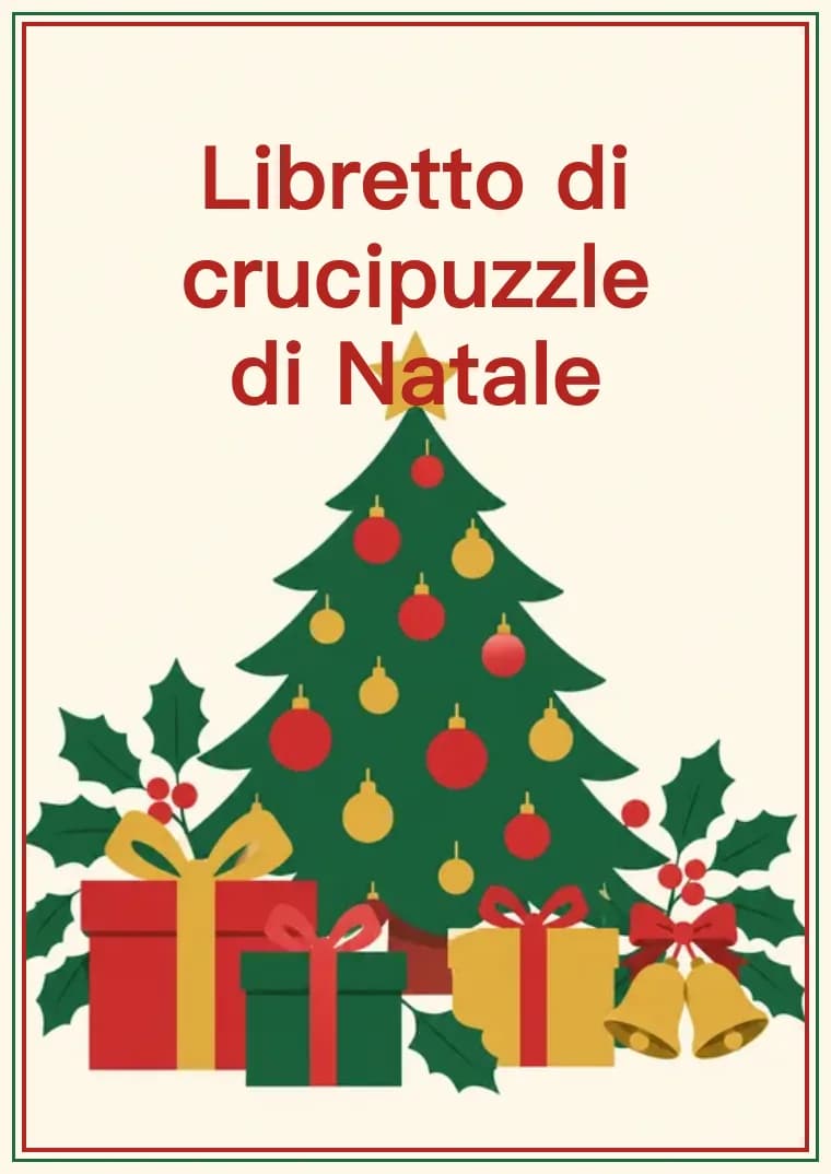 Copertina del libretto di crucipuzzle natalizi da stampare