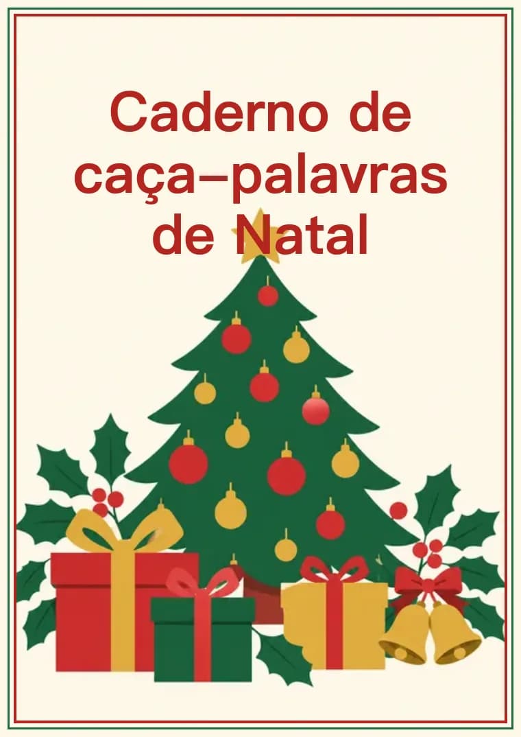 Capa do caderno de atividades natalinas para imprimir