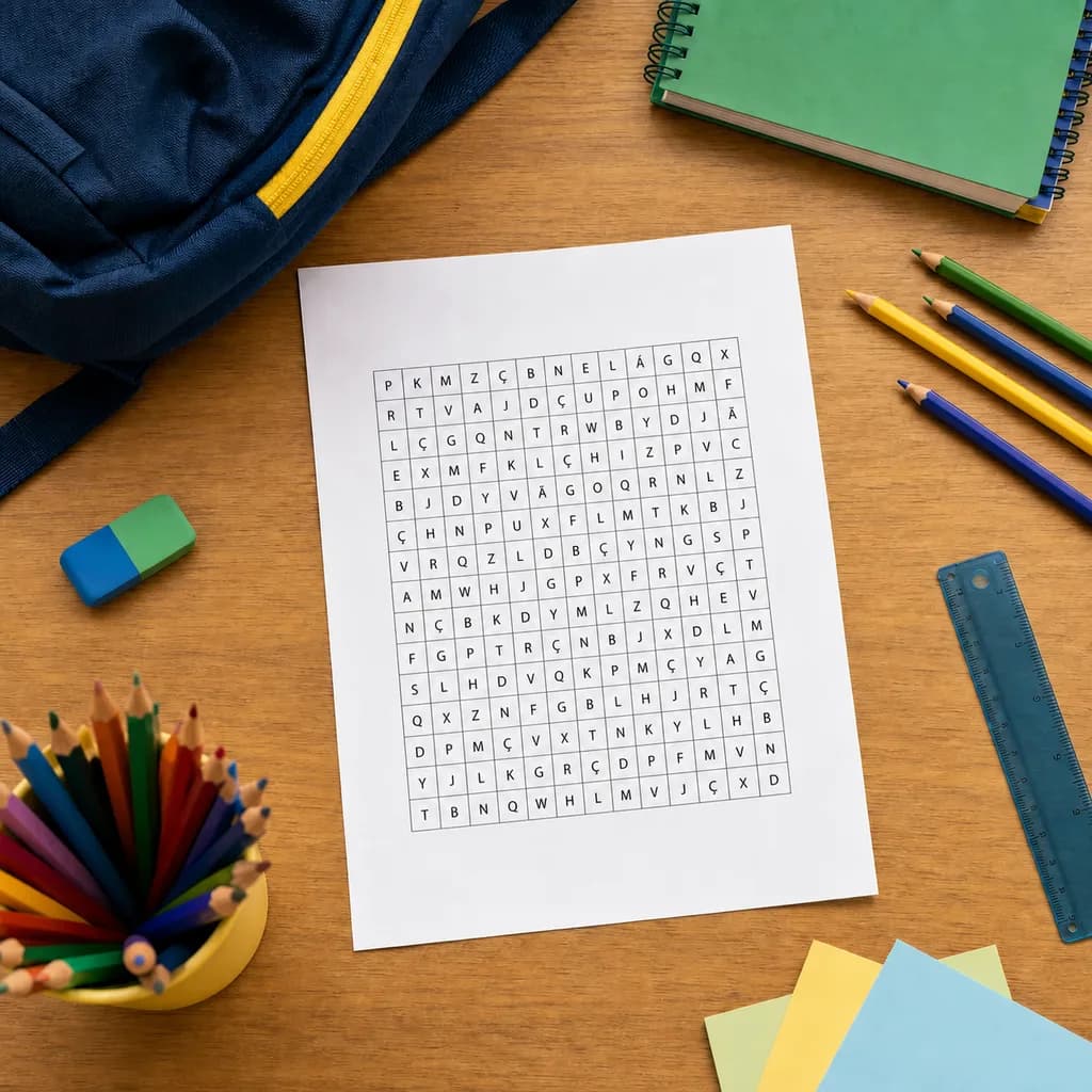 Caça-Palavras Volta às Aulas: Atividades para Imprimir